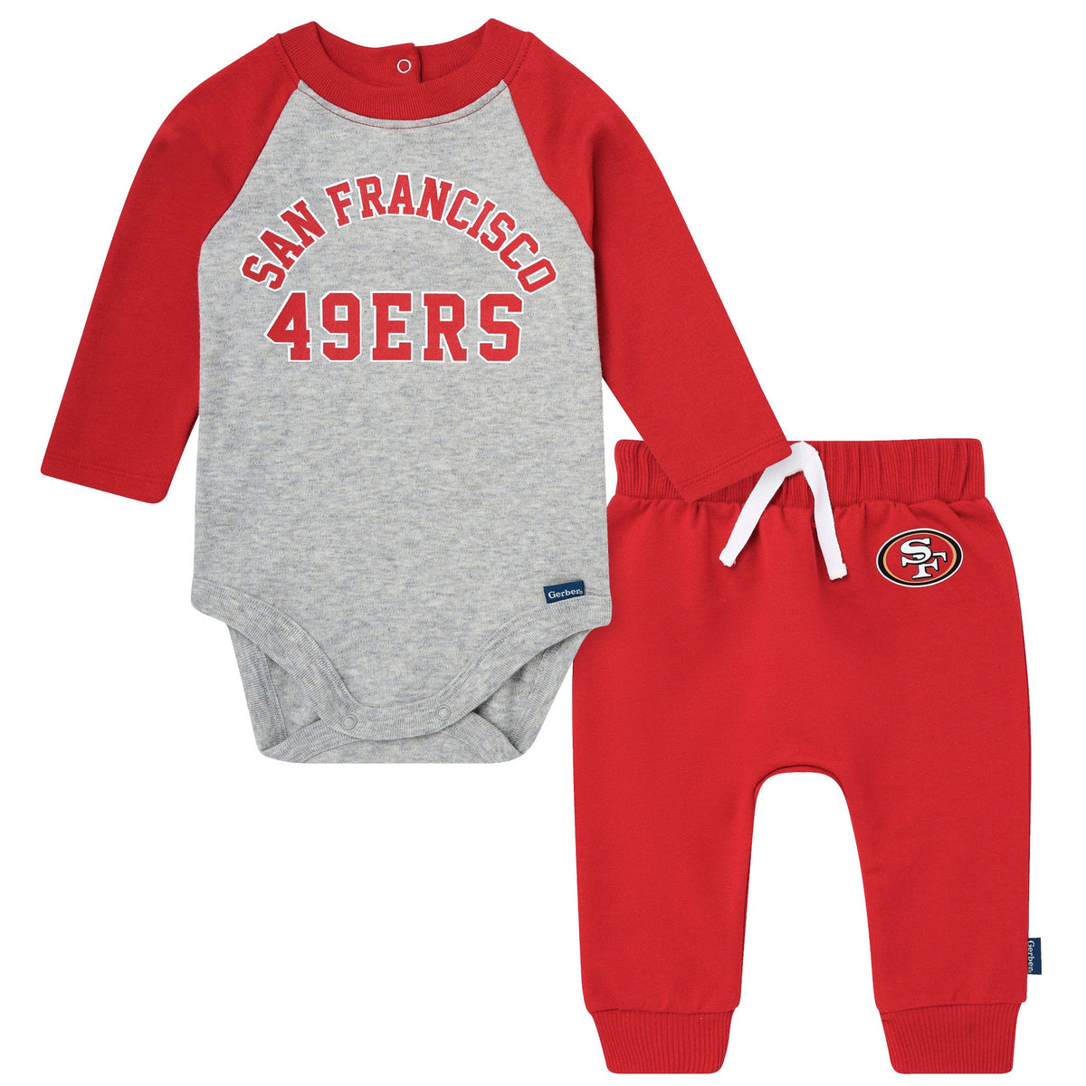 2-Piece Baby Neutral 49ers Onesies Bodysuit and Jogger Set