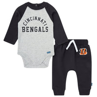 2-Piece Baby Neutral Cincinatti Bengals Bodysuit and Jogger Set