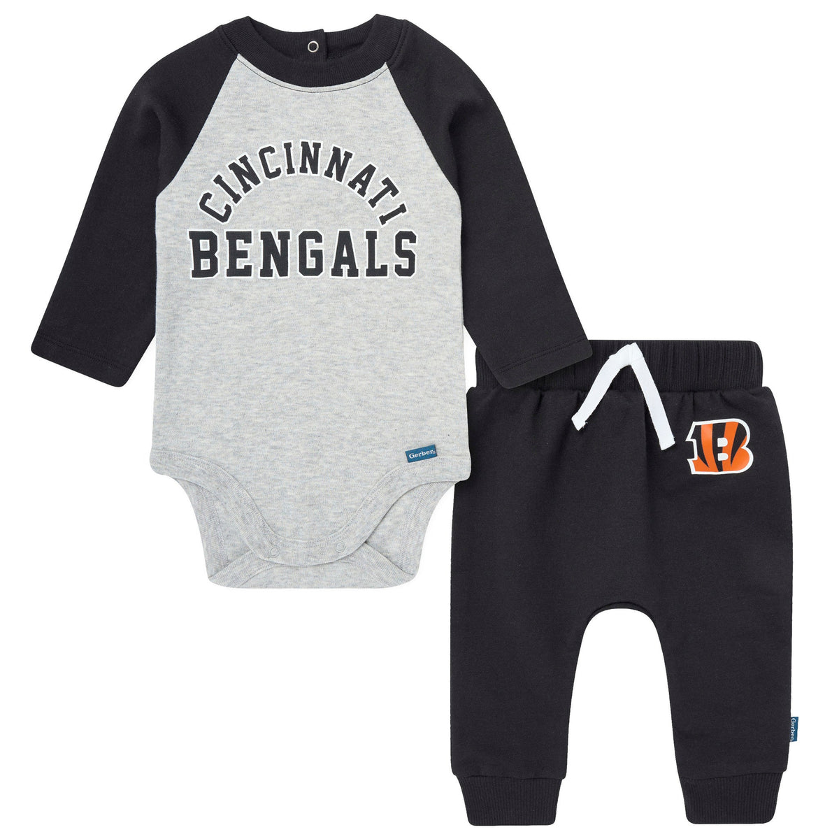 2-Piece Baby Neutral Cincinatti Bengals Bodysuit and Jogger Set
