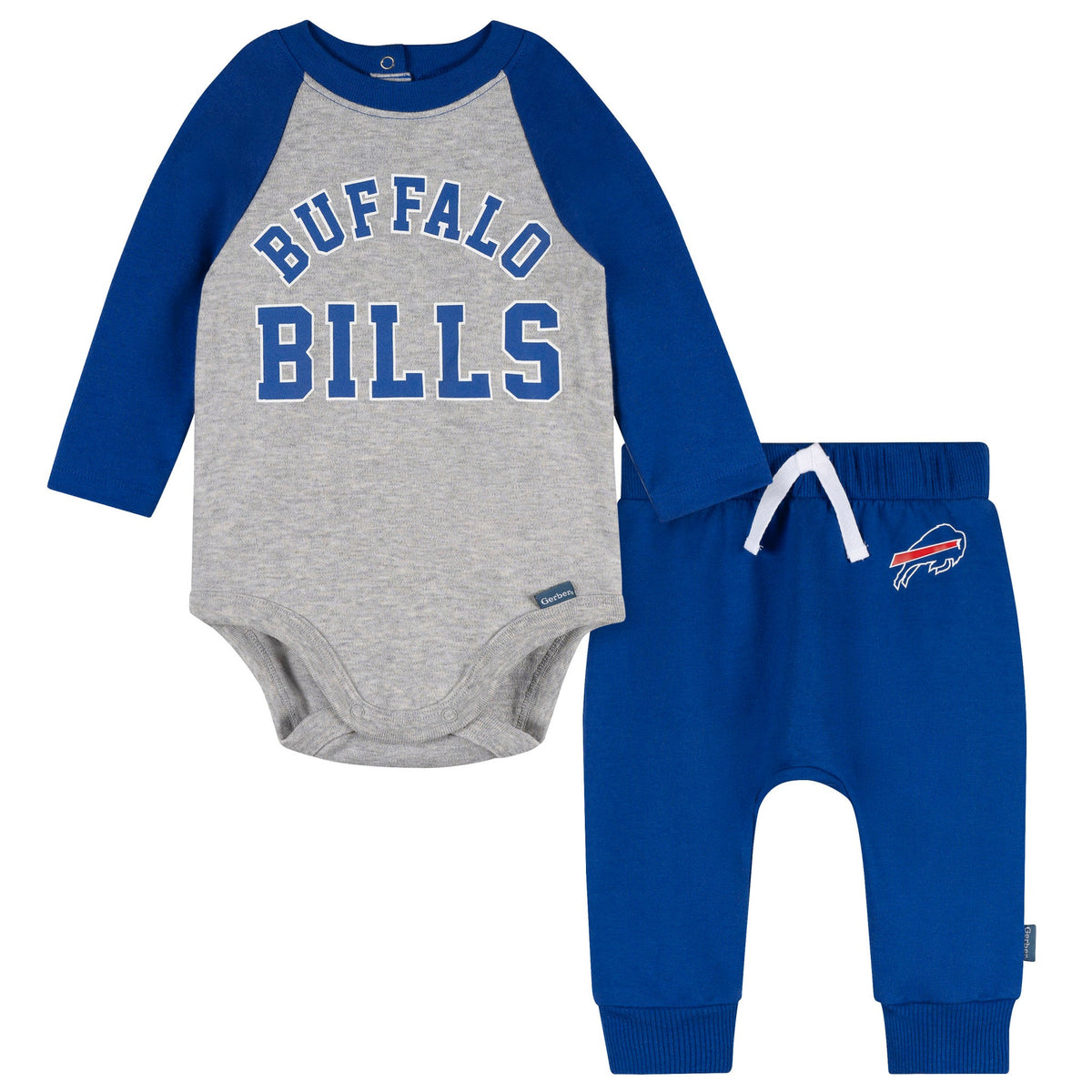 2-Piece Baby Neutral Buffalo Bills Bodysuit and Jogger Set