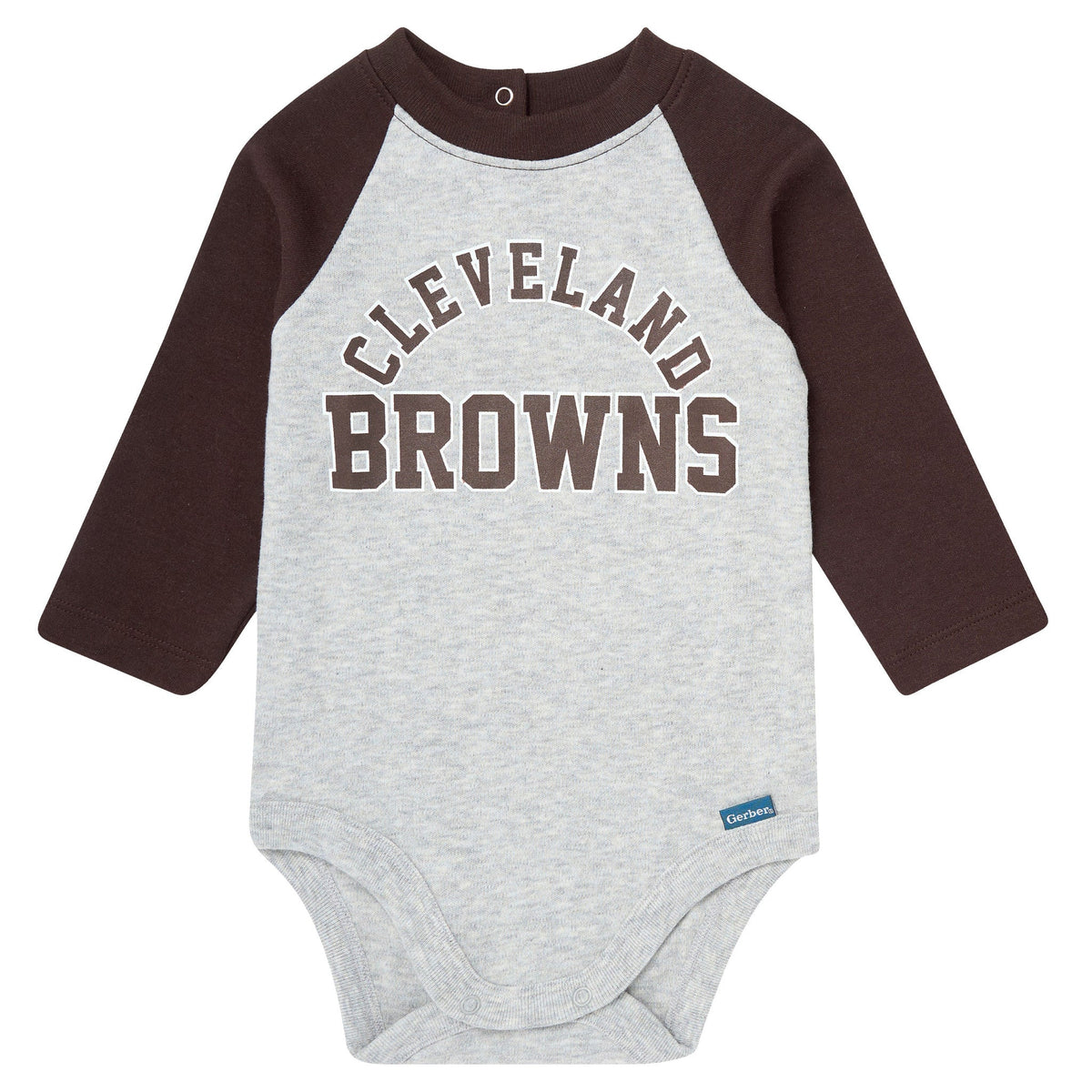 2-Piece Baby Neutral Cleveland Browns Bodysuit and Jogger Set, view 2