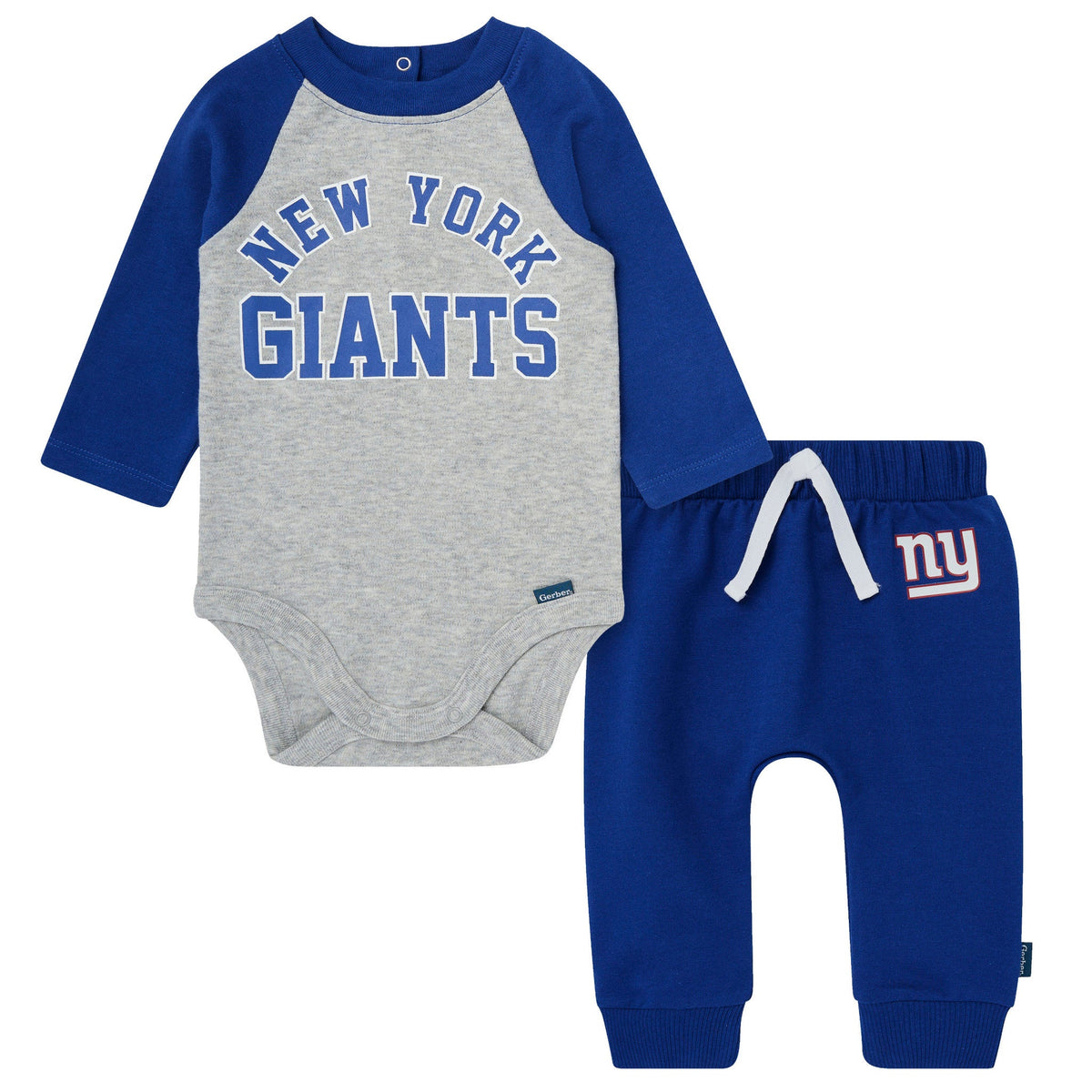 2-Piece Baby Neutral New York Giants Bodysuit and Jogger Set