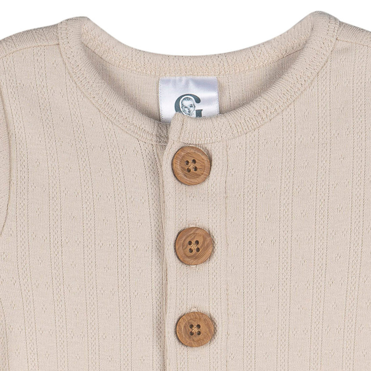 2-Piece Baby Neutral Oat Milk Gown & Hat Set