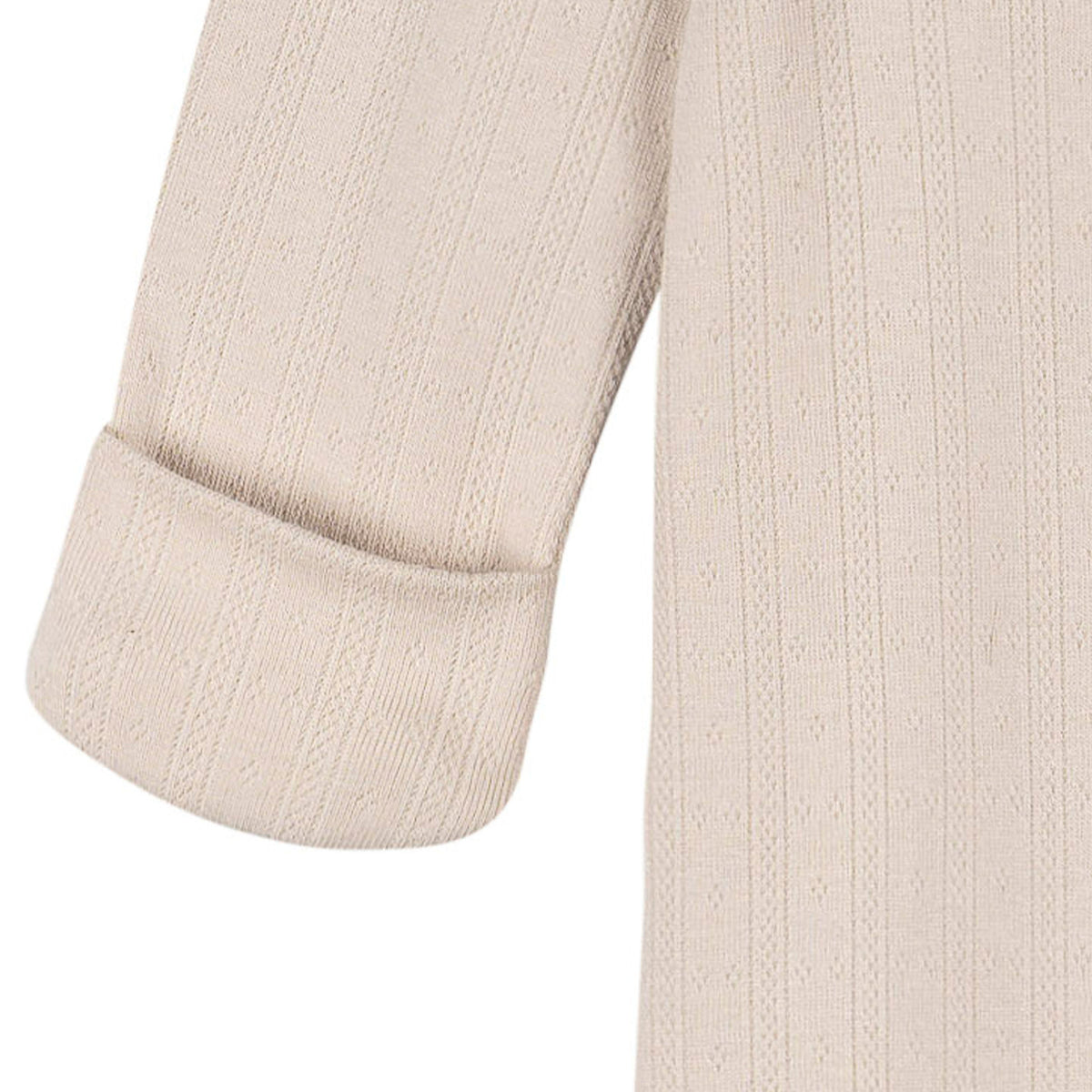 2-Piece Baby Neutral Oat Milk Gown & Hat Set