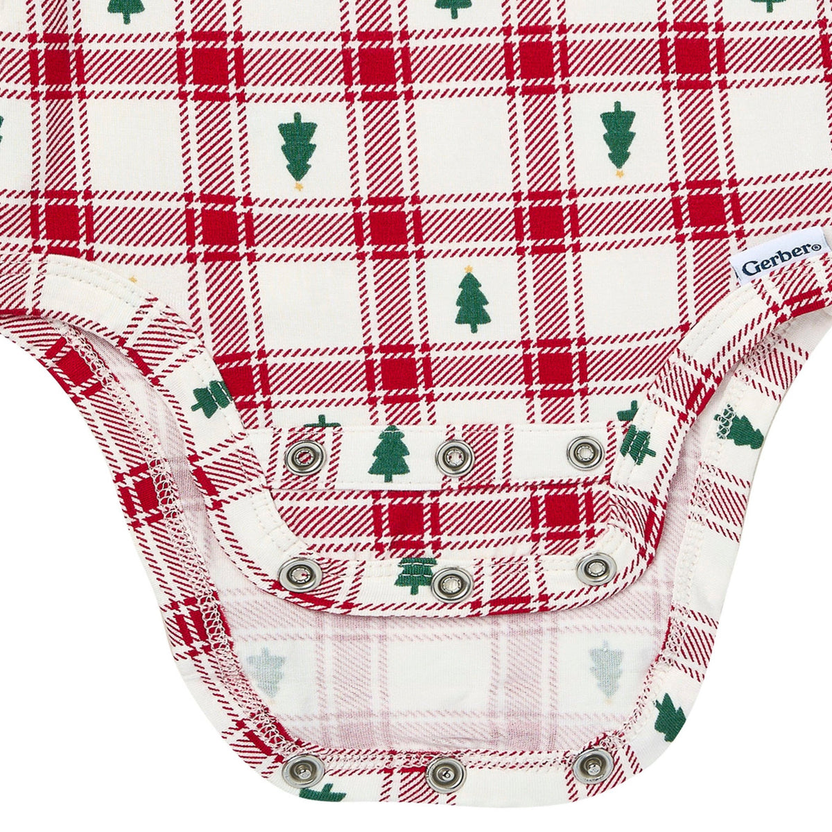 2-Piece Baby Neutral Plaid Tree Onesie® Pant Set-Gerber Childrenswear Wholesale