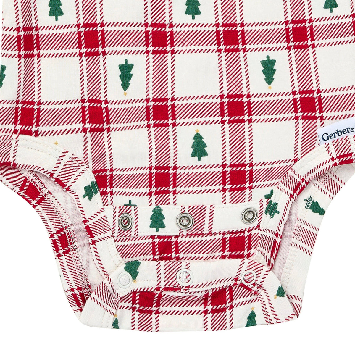 2-Piece Baby Neutral Plaid Tree Onesie® Pant Set-Gerber Childrenswear Wholesale