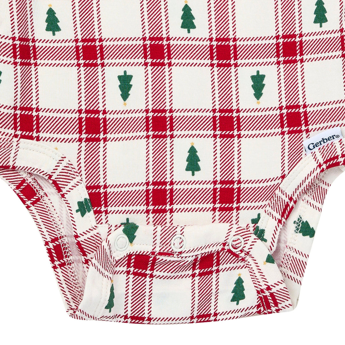 2-Piece Baby Neutral Plaid Tree Onesie® Pant Set-Gerber Childrenswear Wholesale