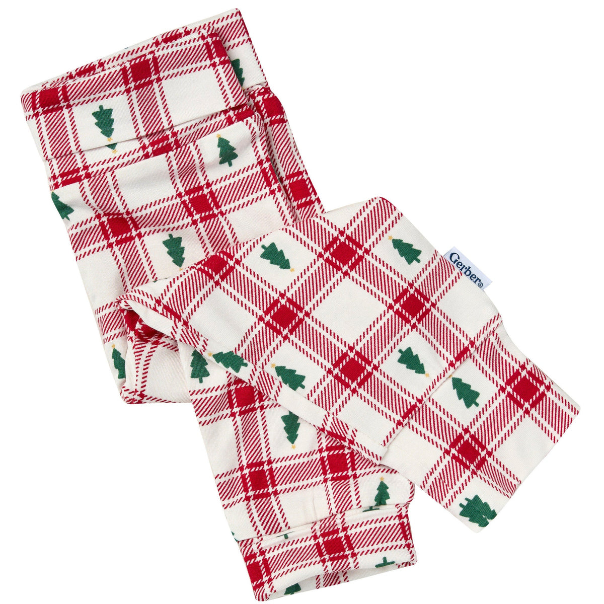 2-Piece Baby Neutral Plaid Tree Onesie® Pant Set-Gerber Childrenswear Wholesale