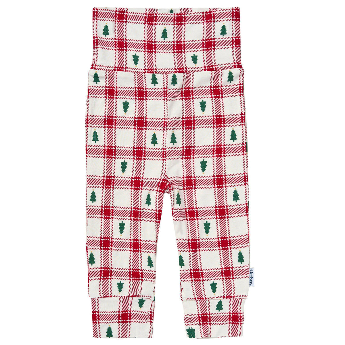 2-Piece Baby Neutral Plaid Tree Onesie® Pant Set-Gerber Childrenswear Wholesale