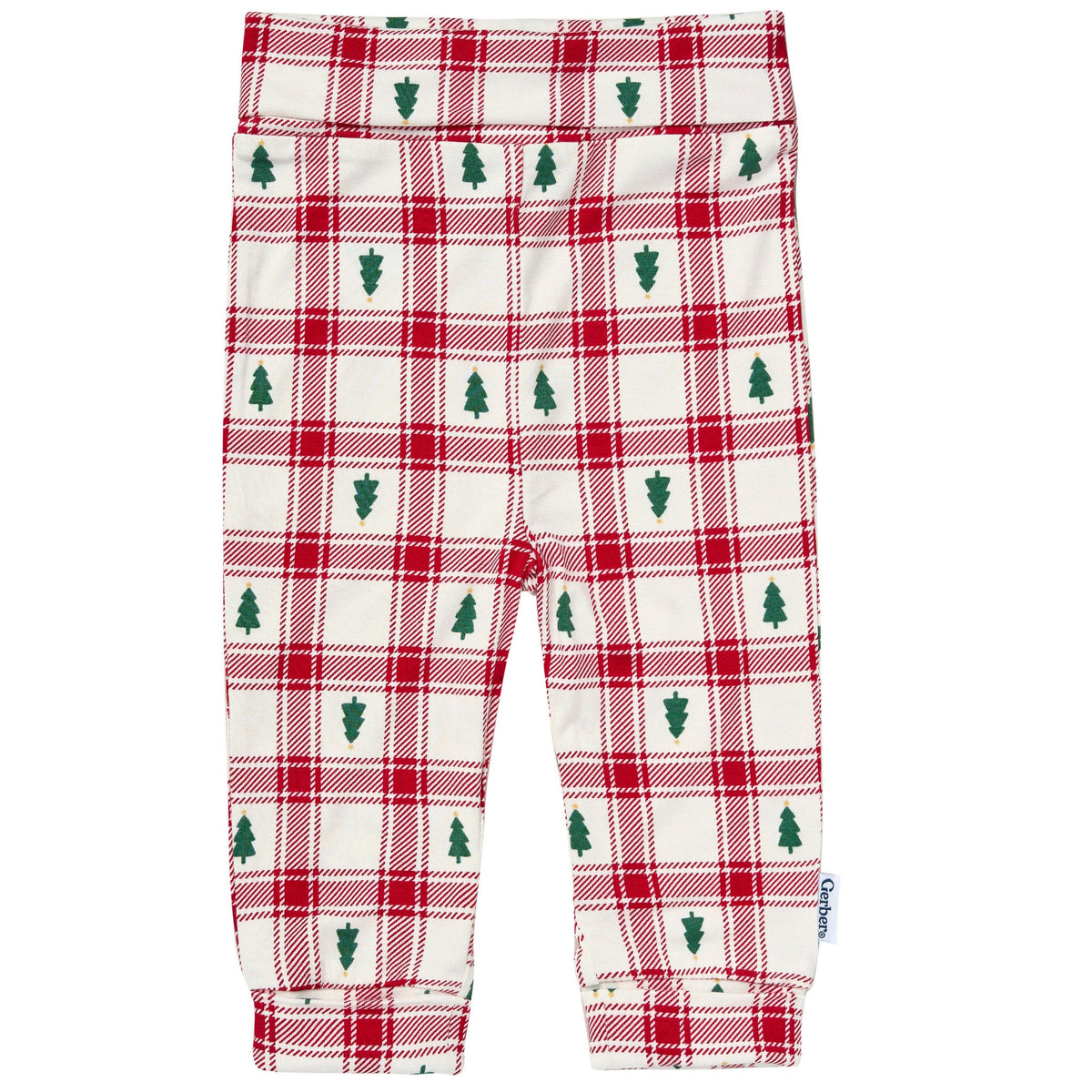 2-Piece Baby Neutral Plaid Tree Onesie® Pant Set-Gerber Childrenswear Wholesale