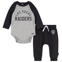 2-Piece Baby Neutral Las Vegas Raiders Bodysuit and Jogger Set