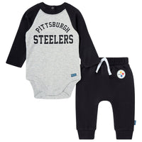 2-Piece Baby Neutral Pittsburgh Steelers Bodysuit and Jogger Set