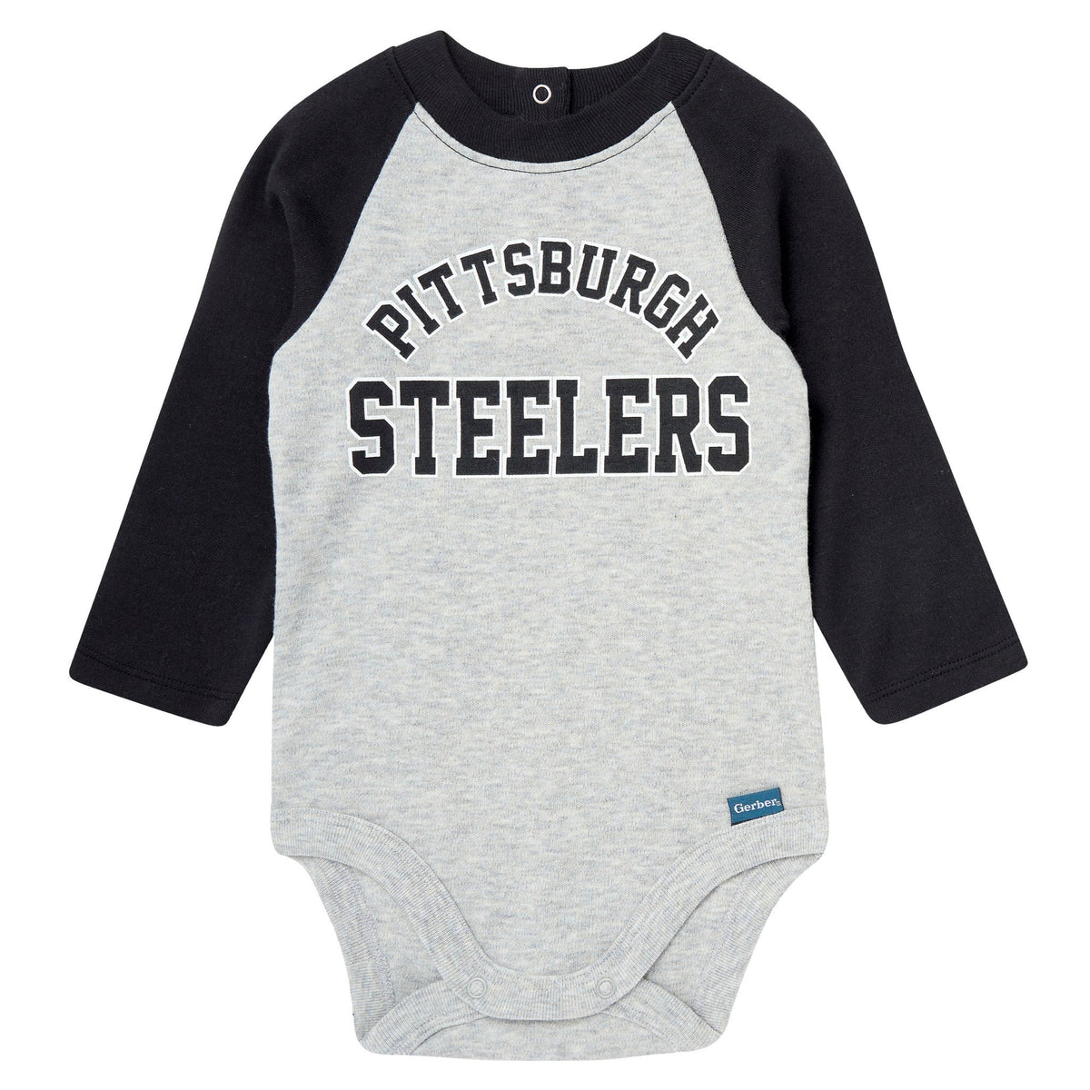 2-Piece Baby Neutral Pittsburgh Steelers Bodysuit and Jogger Set, view 2