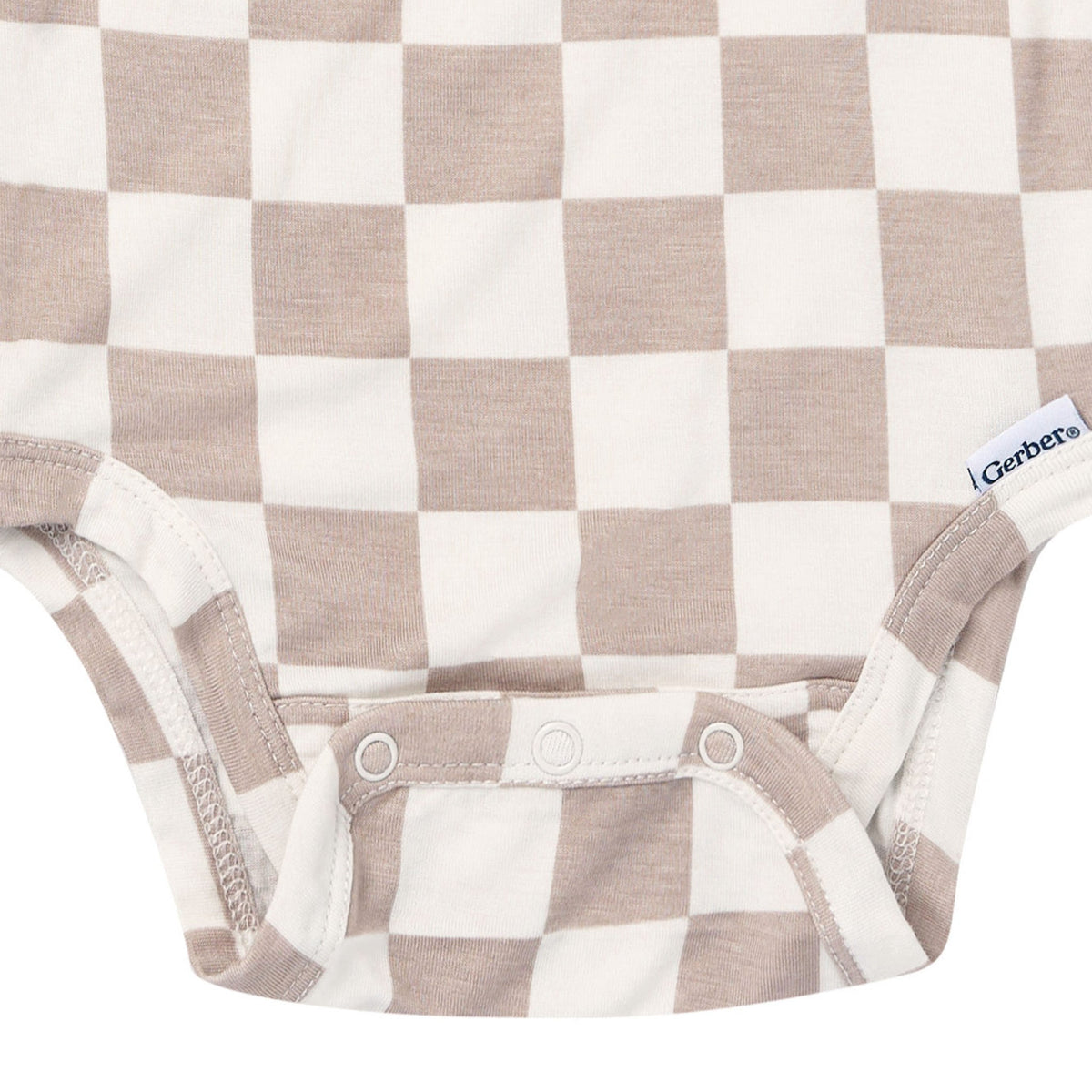 2-Piece Baby Neutral Taupe Check Onesie® Pant Set-Gerber Childrenswear Wholesale