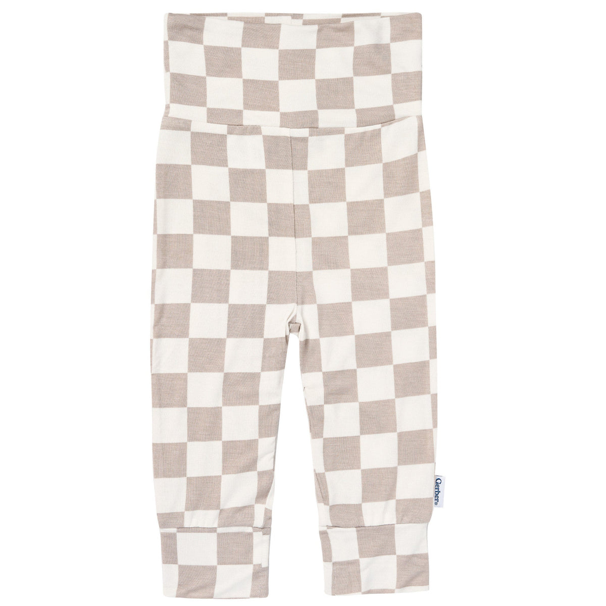 2-Piece Baby Neutral Taupe Check Onesie® Pant Set-Gerber Childrenswear Wholesale