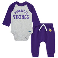 2-Piece Baby Neutral Minnesota Vikings Bodysuit and Jogger Set
