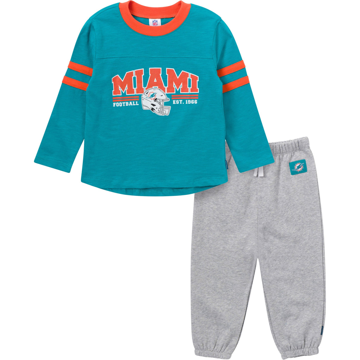 2-Piece Infant & Toddler Boys Miami Dolphins Shirt and Sweatpant Set
