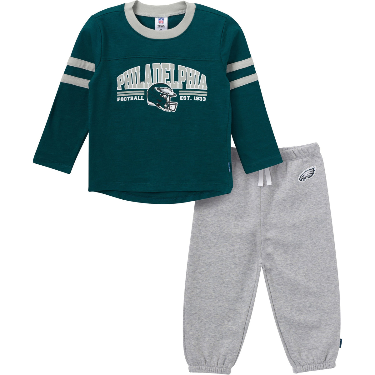 2-Piece Infant & Toddler Boys Philadelphia Eagles Shirt and Sweatpant Set