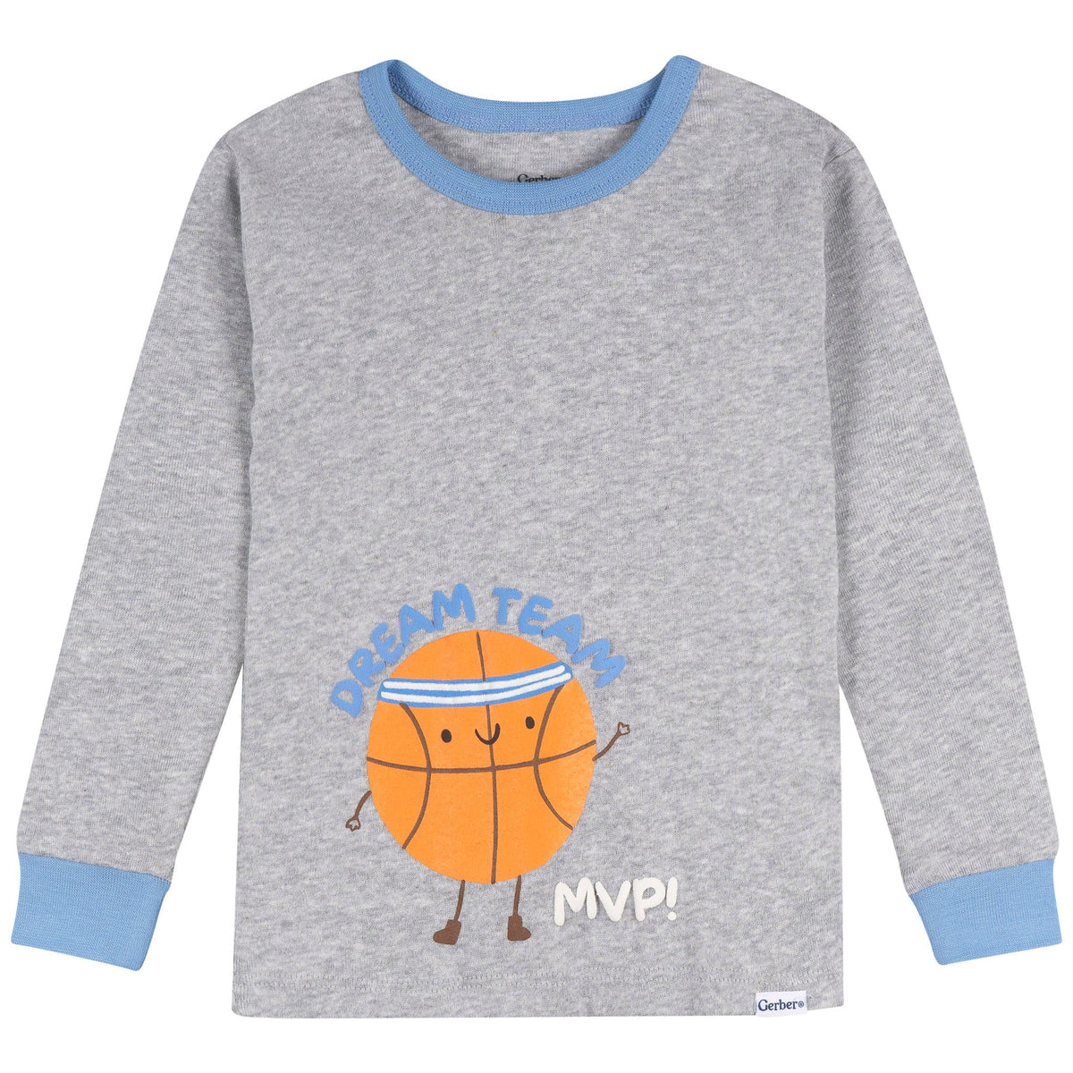 2-Piece Infant & Toddler Boys Gray Mvp Cotton Pajama Set, view 2