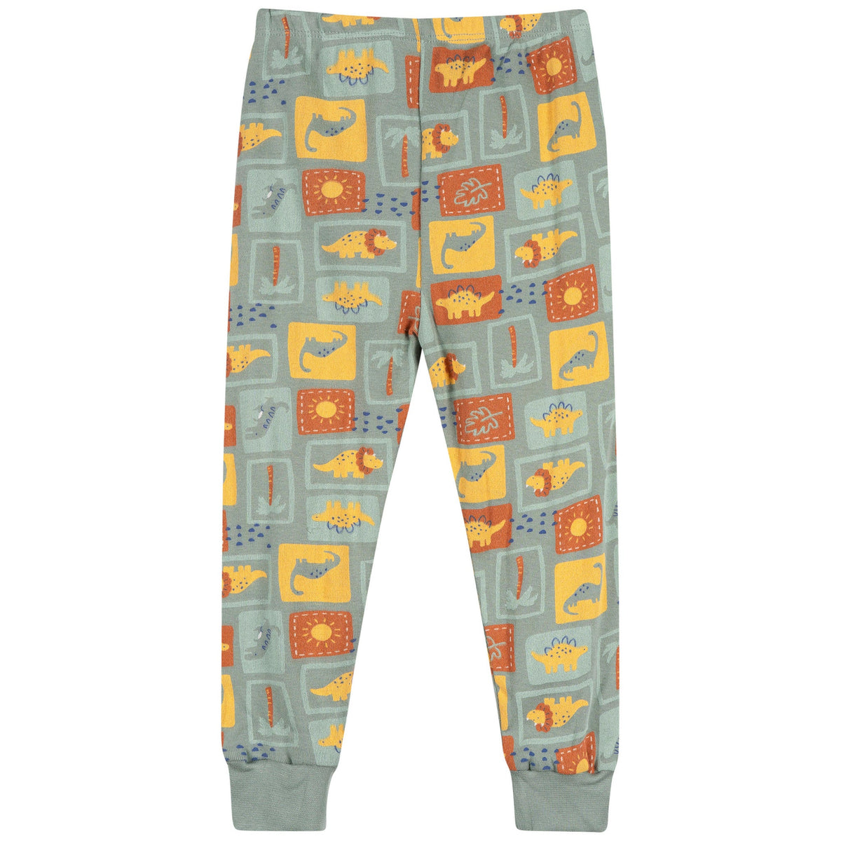 2-Piece Infant & Toddler Boys Green Dino Cotton Pajama Set, view 4