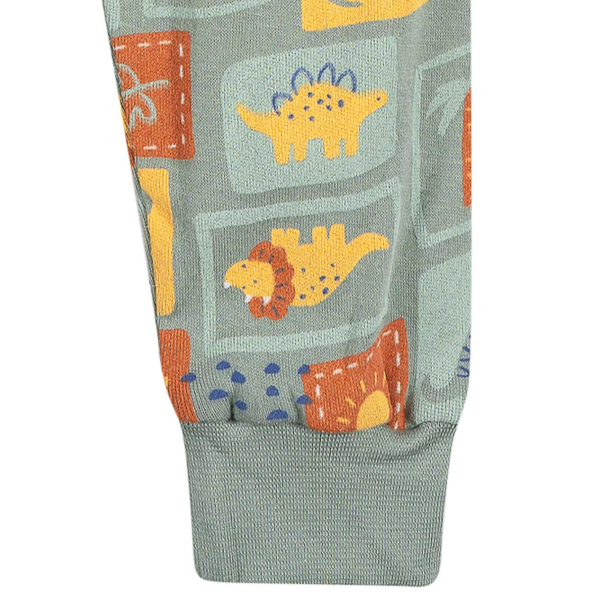 2-Piece Infant & Toddler Boys Green Dino Cotton Pajama Set, view 6