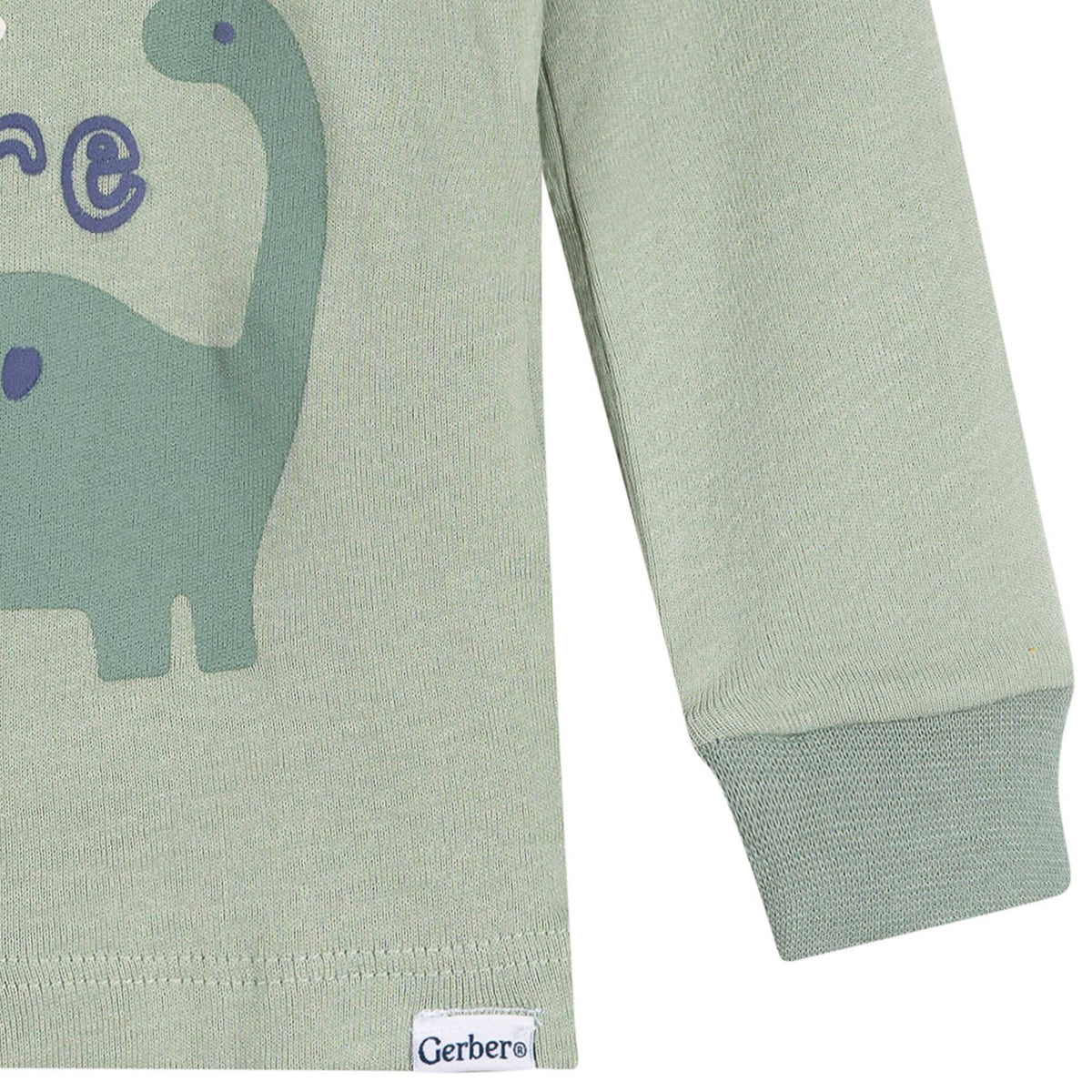 2-Piece Infant & Toddler Boys Green Dino Cotton Pajama Set, view 3