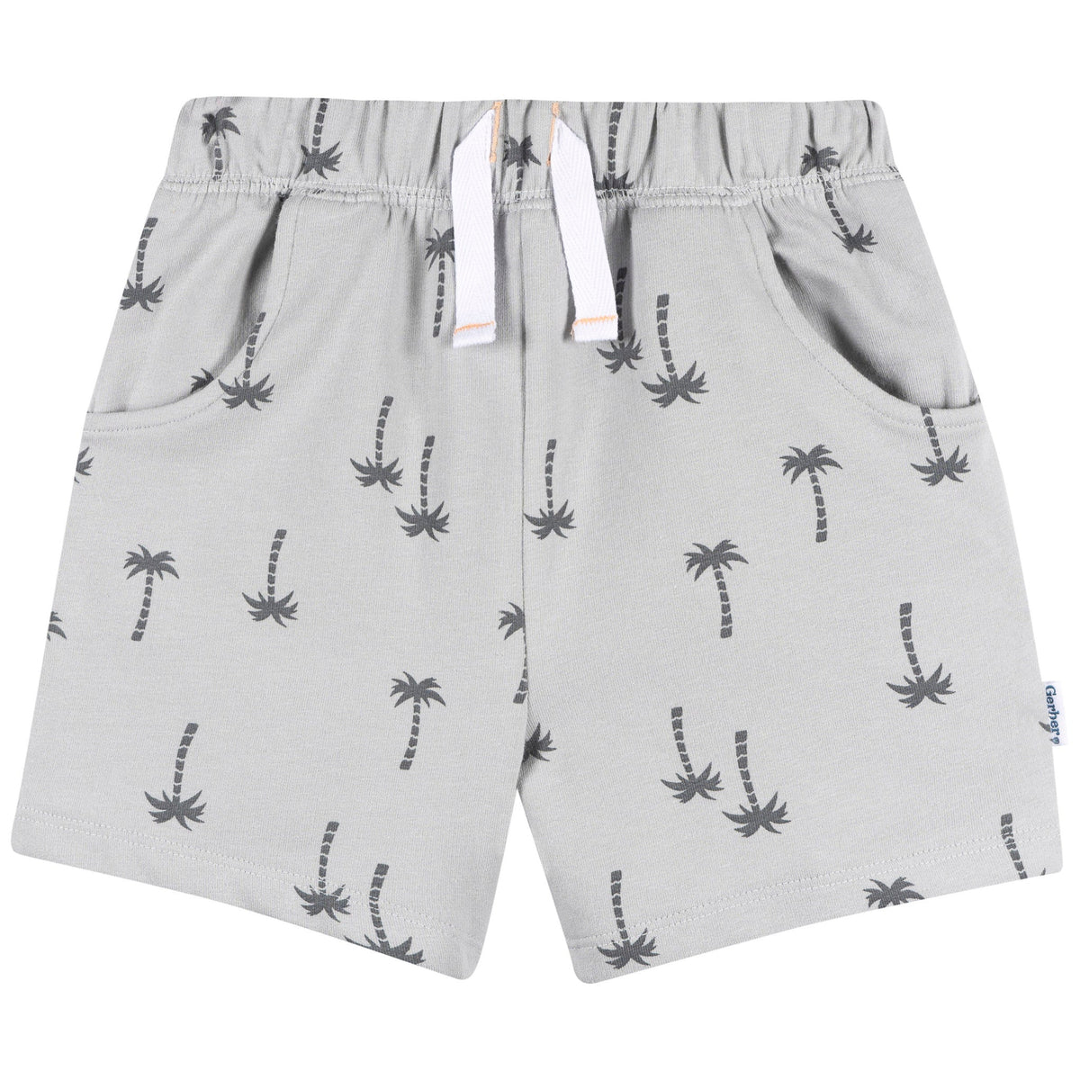2-Piece Infant & Toddler Boys Grey Henley Top and Shorts Set, view 5