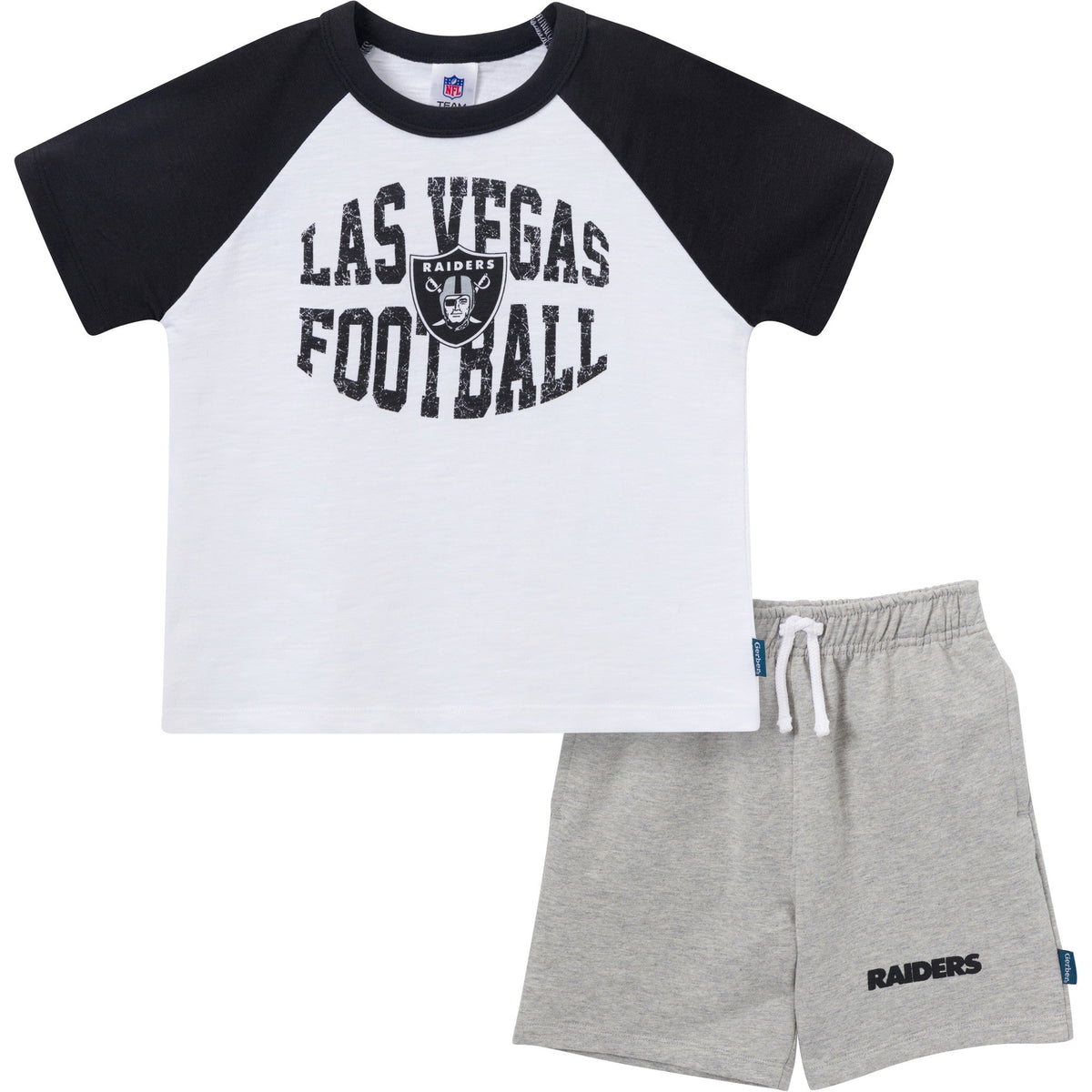 2-Piece Infant & Toddler Boys Las Vegas Raiders T-Shirt and Shorts Set