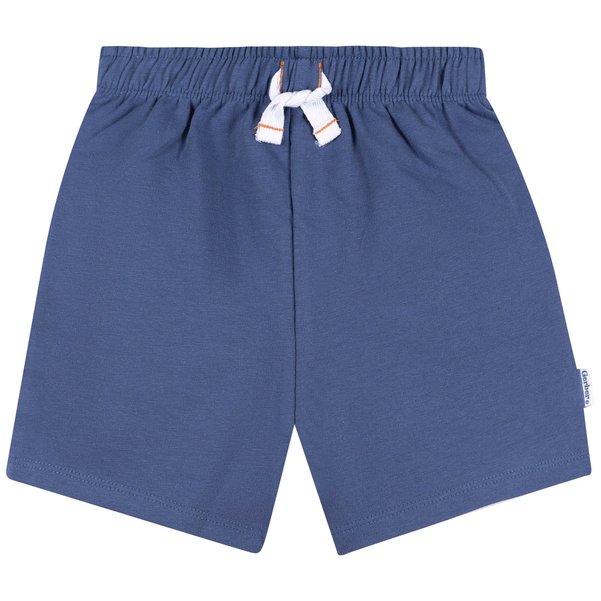 2-Piece Infant & Toddler Boys Brown & Blue Polo Shirt and Shorts Set, view 4