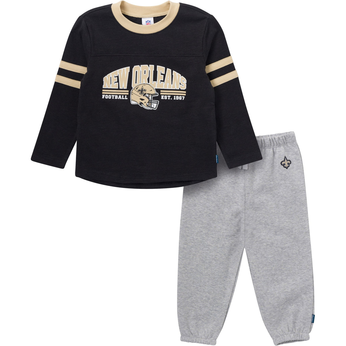 2-Piece Infant & Toddler Boys New Orleans Saints Shirt and Sweatpant Set