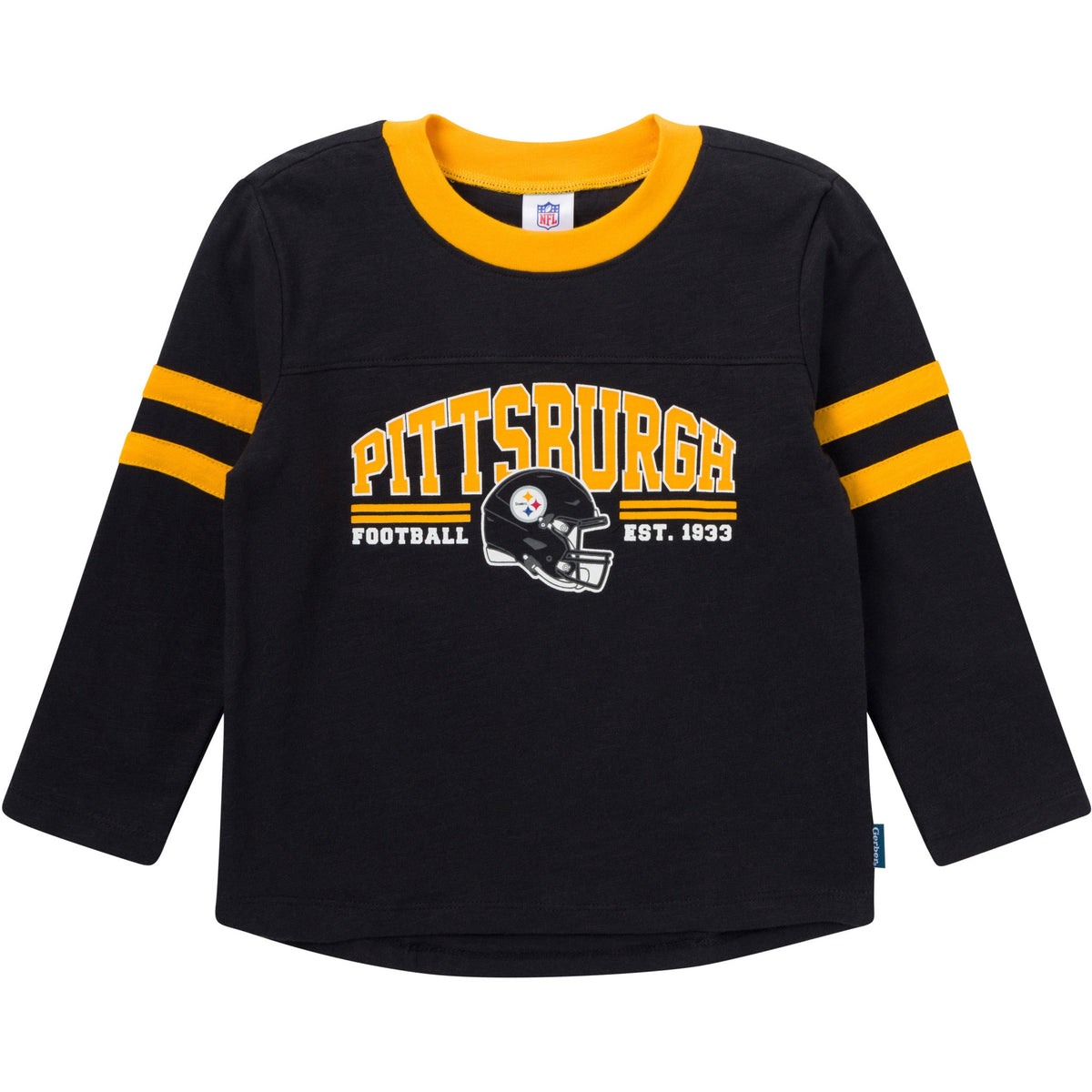2-Piece Infant & Toddler Boys Pittsburgh Steelers Shirt and Sweatpant Set, view 2