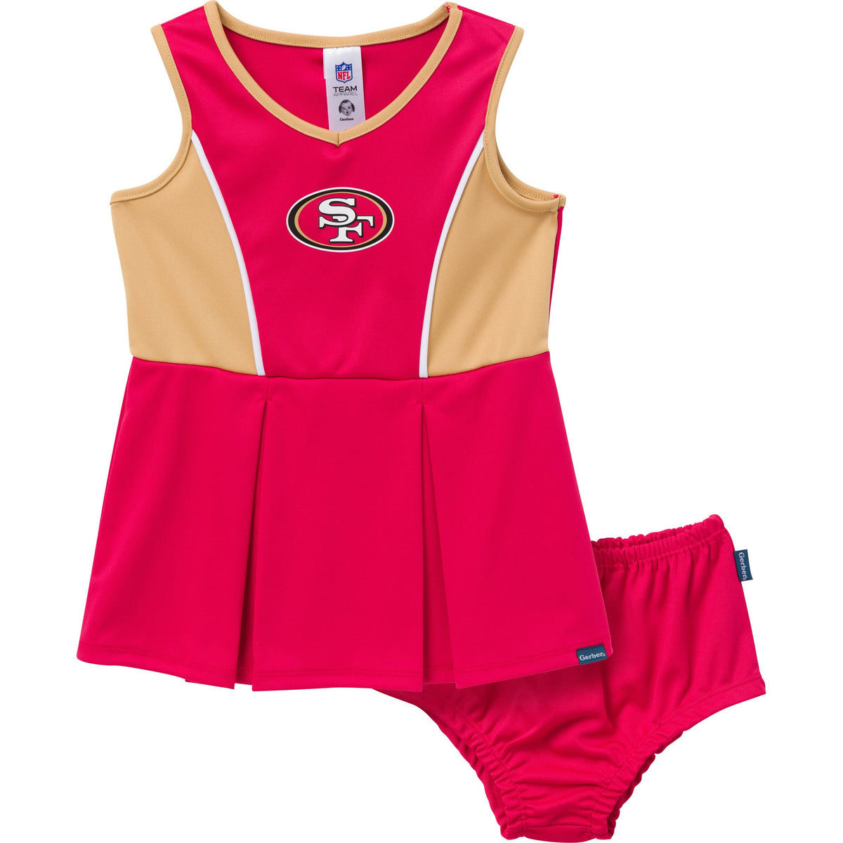 2-Piece Infant & Toddler Girls 49ers Dress and Panty Cover Set