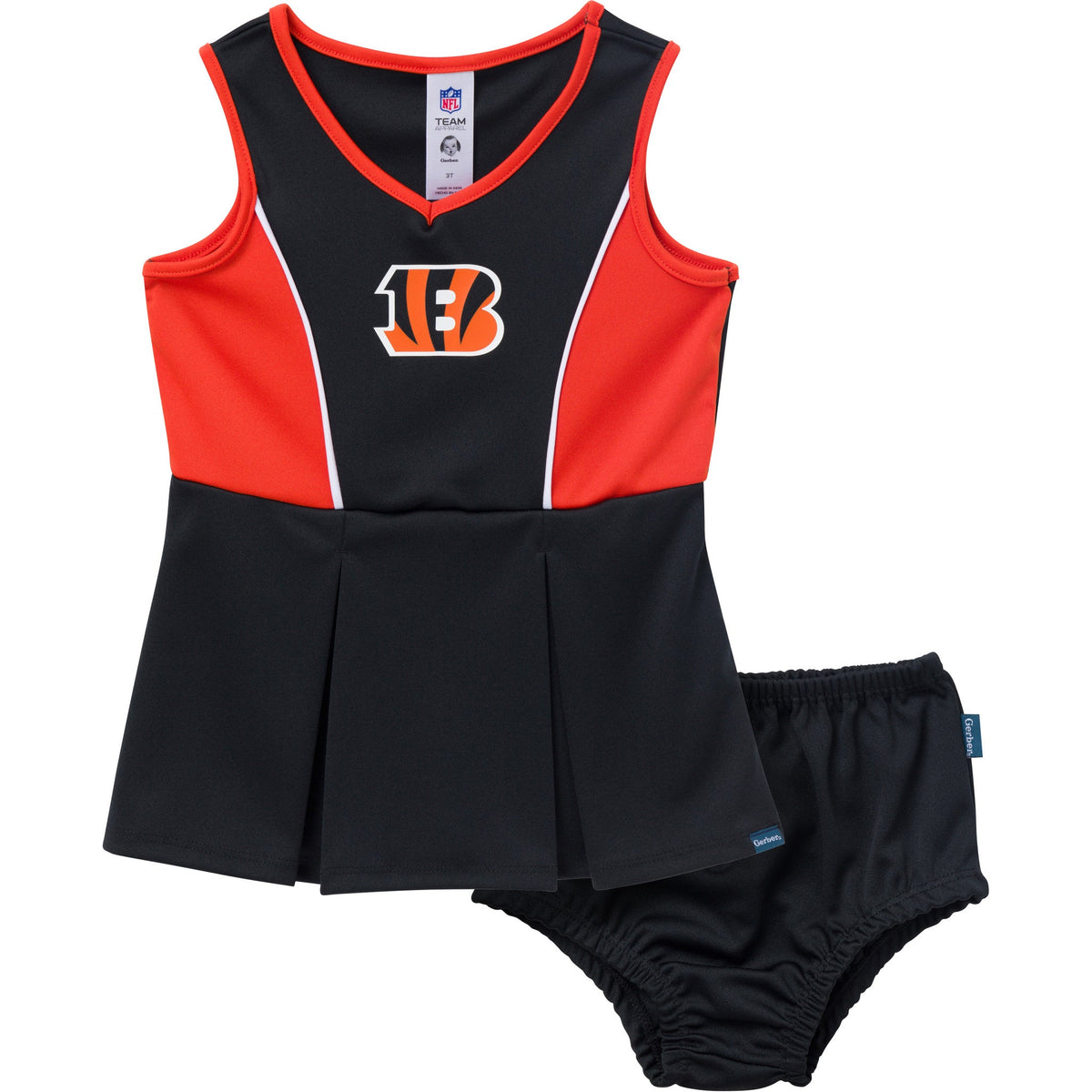 2-Piece Infant & Toddler Girls Cincinatti Bengals Dress and Panty Cover Set