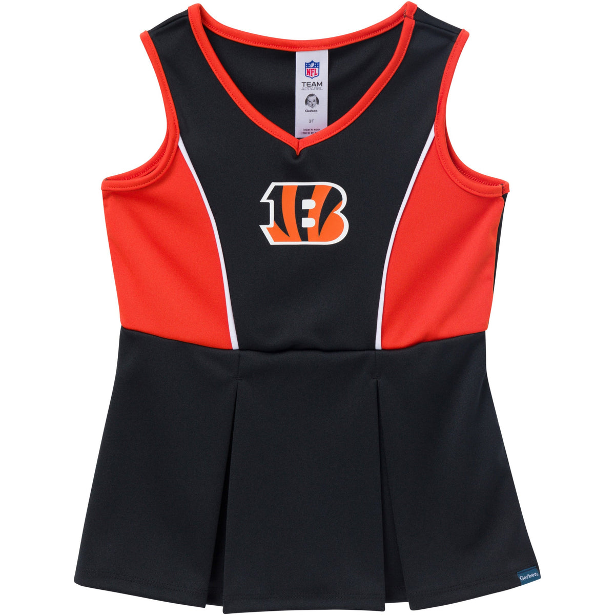 2-Piece Infant & Toddler Girls Cincinatti Bengals Dress and Panty Cover Set, view 2