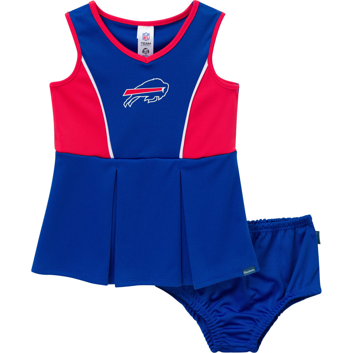 2-Piece Infant & Toddler Girls Buffalo Bills Dress and Panty Cover Set