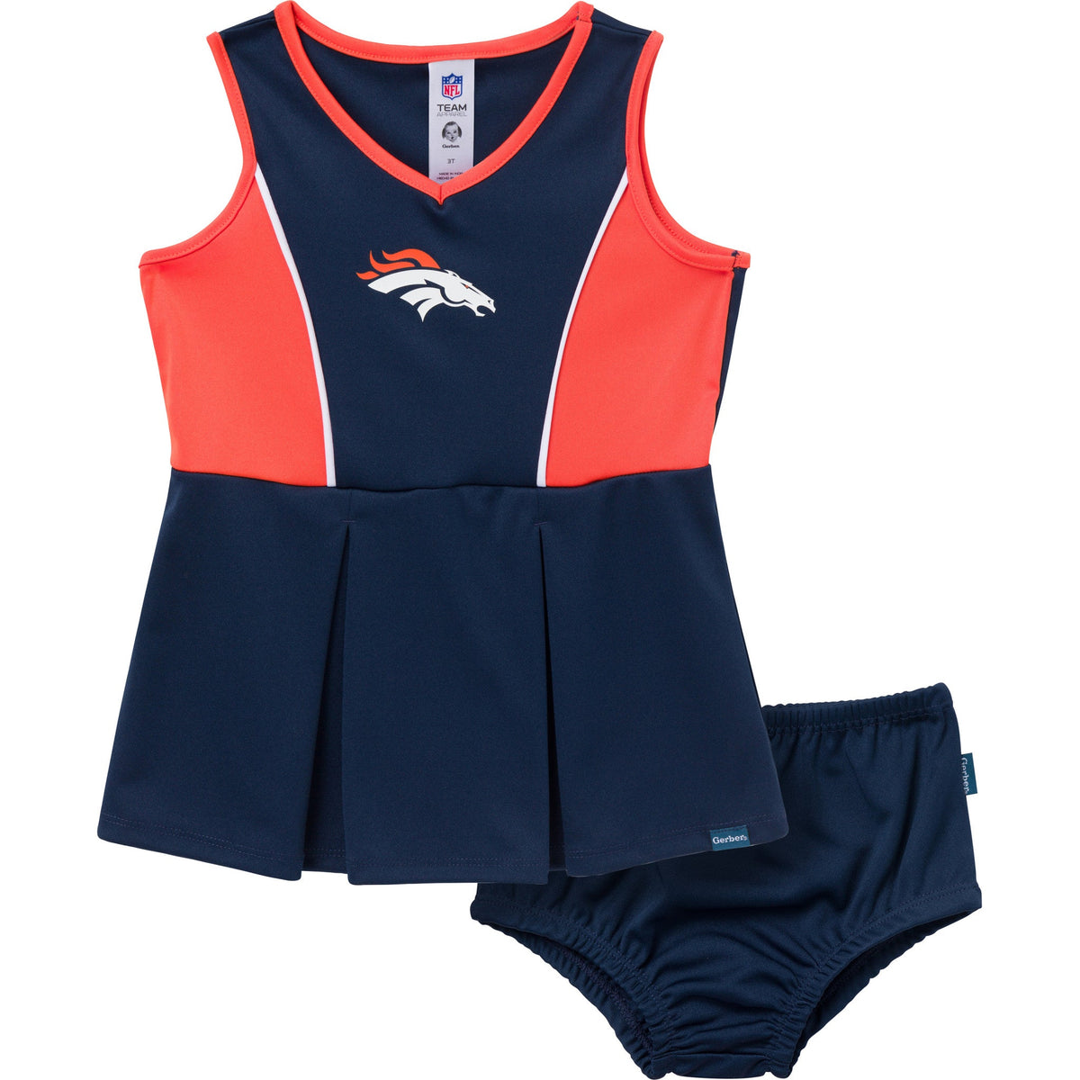 2-Piece Infant & Toddler Girls Denver Broncos Dress and Panty Cover Set