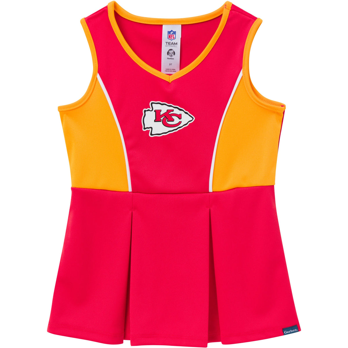 2-Piece Infant & Toddler Girls Kansas City Chiefs Dress and Panty Cover Set, view 2