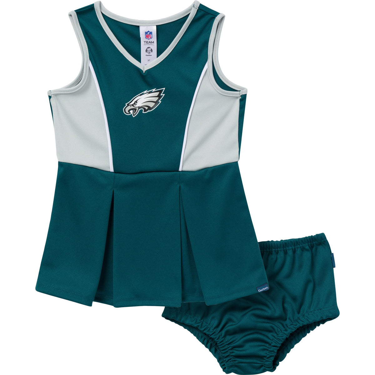 2-Piece Infant & Toddler Girls Philadelphia Eagles Dress and Panty Cover Set