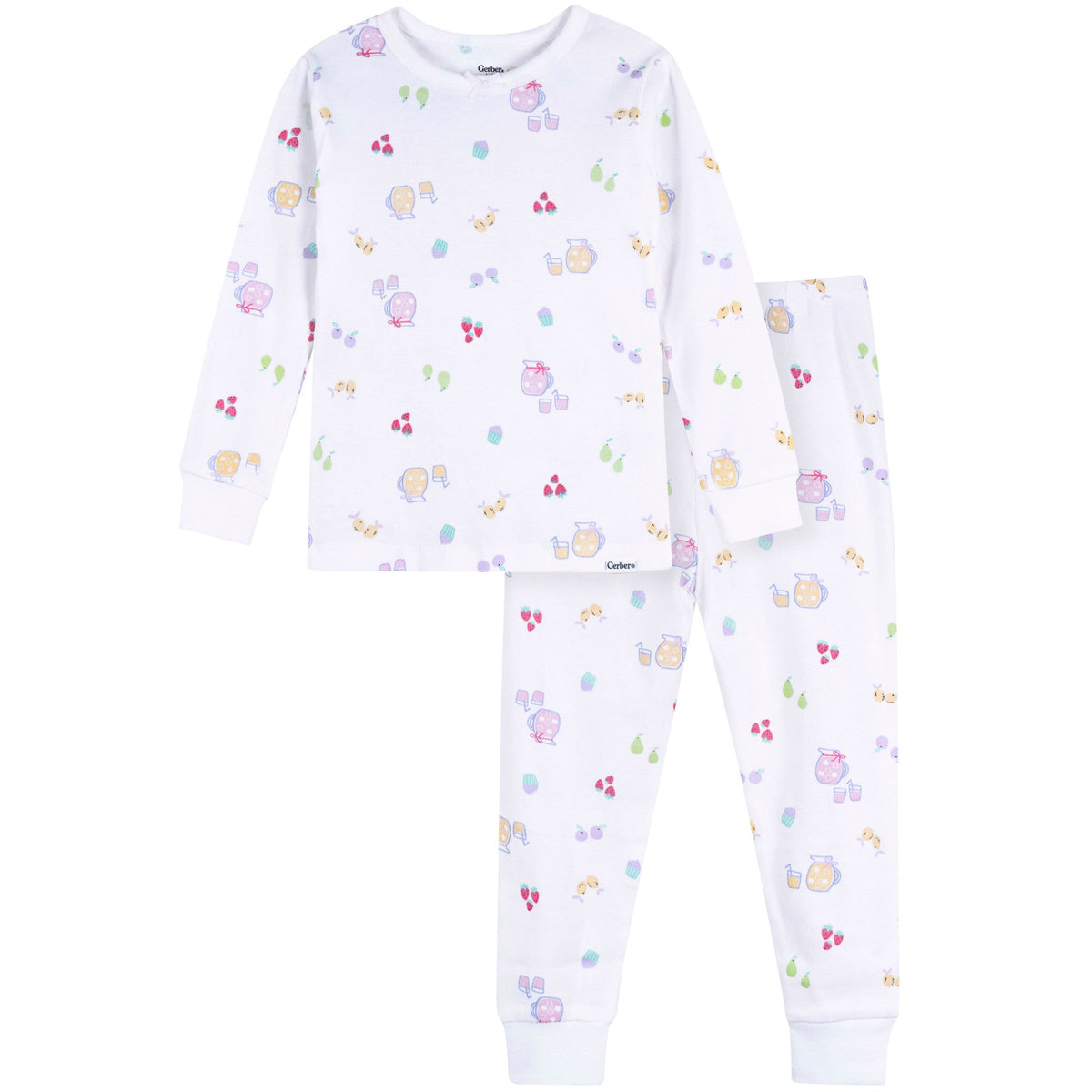 2-Piece Infant & Toddler Girls Lemonade Cotton Pajama Set