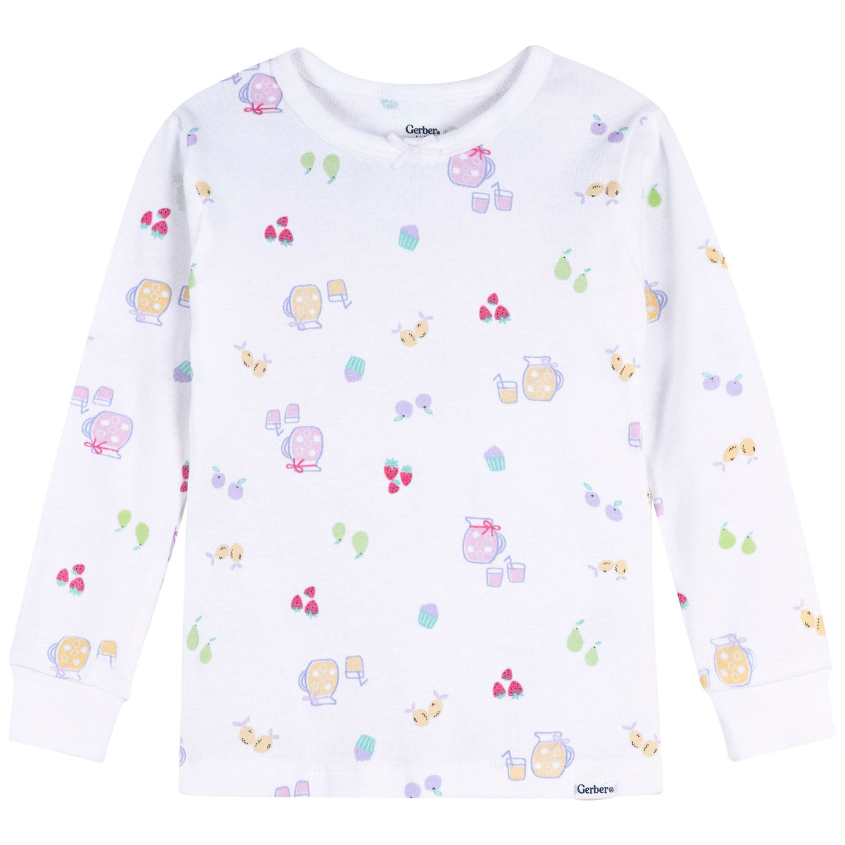 2-Piece Infant & Toddler Girls Lemonade Cotton Pajama Set, view 2
