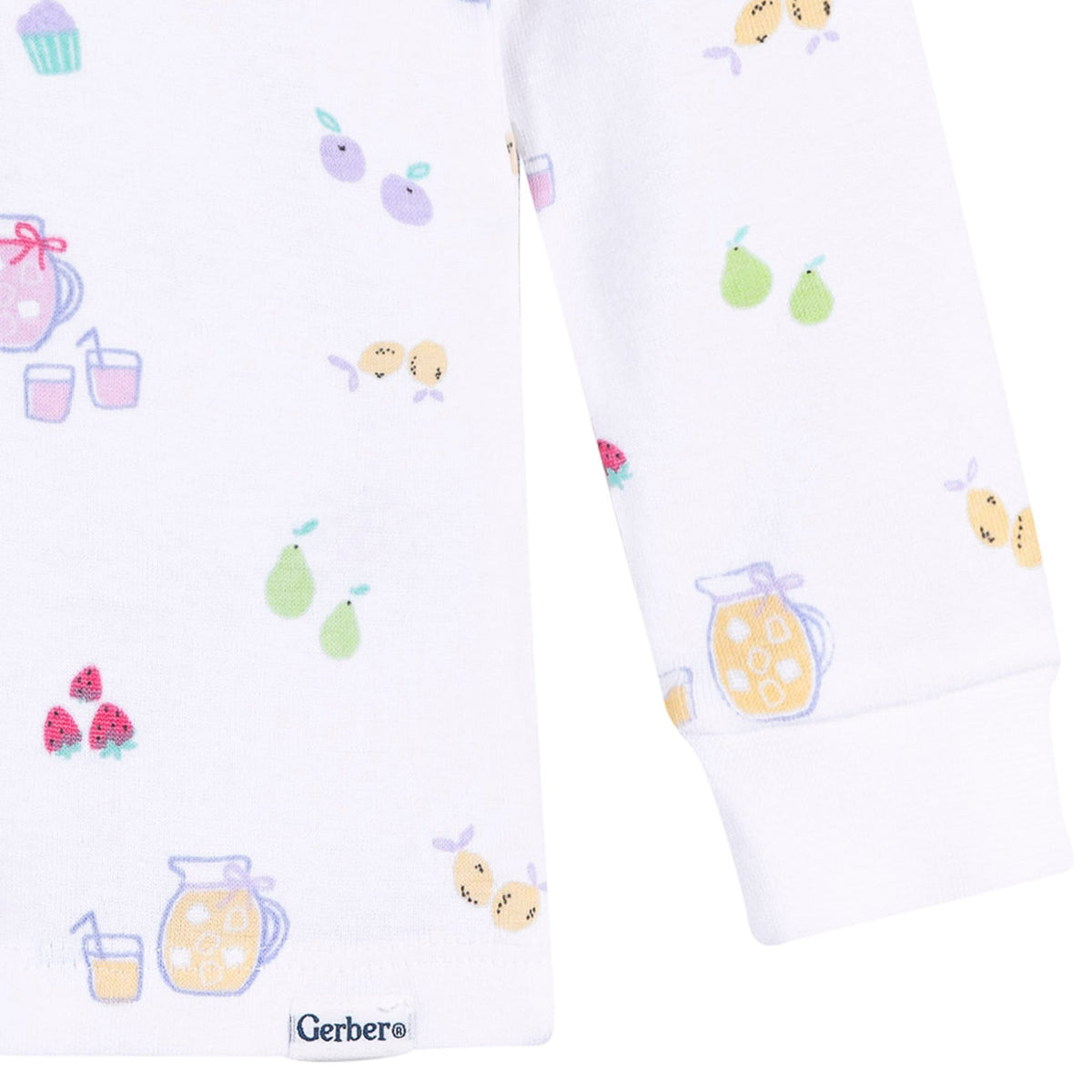 2-Piece Infant & Toddler Girls Lemonade Cotton Pajama Set, view 4