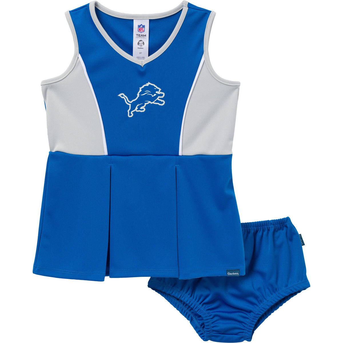 2-Piece Infant & Toddler Girls Detroit Lions Dress and Panty Cover Set
