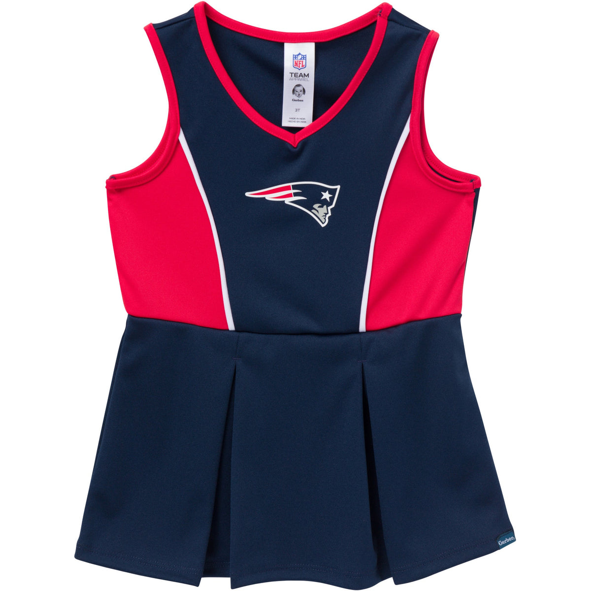 2-Piece Infant & Toddler Girls New England Patriots Dress and Panty Cover Set, view 2