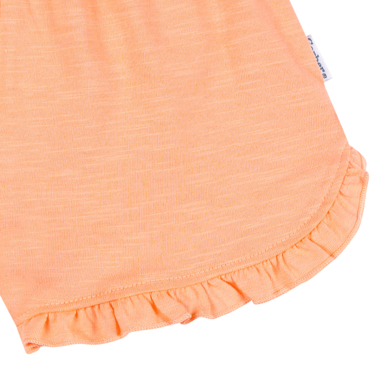 2-Piece Infant & Toddler Girls Peach Pocket Tee and Shorts Set, view 7
