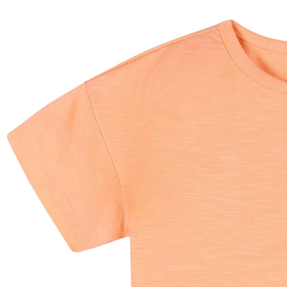 2-Piece Infant & Toddler Girls Peach Pocket Tee and Shorts Set, view 3