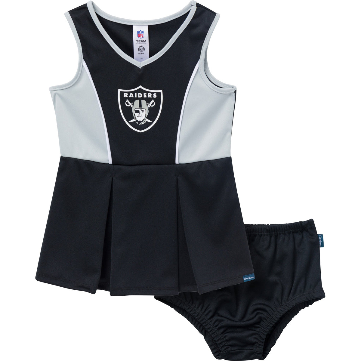 2-Piece Infant & Toddler Girls Las Vegas Raiders Dress and Panty Cover Set