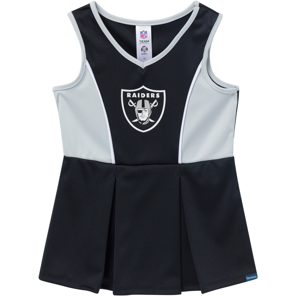 2-Piece Infant & Toddler Girls Las Vegas Raiders Dress and Panty Cover Set, view 2