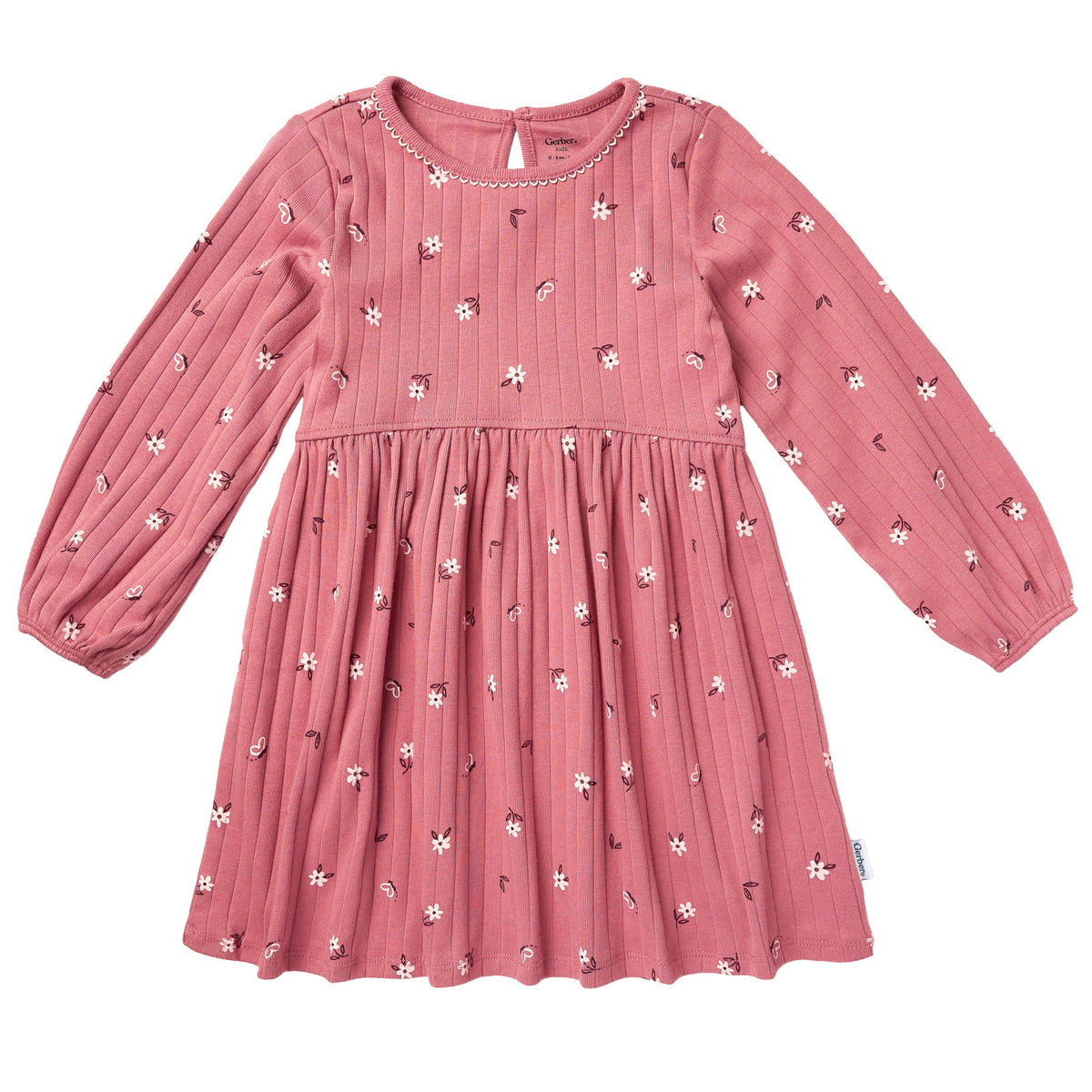 2-Piece Infant & Toddler Girls Rose Dress Set-Gerber Childrenswear Wholesale