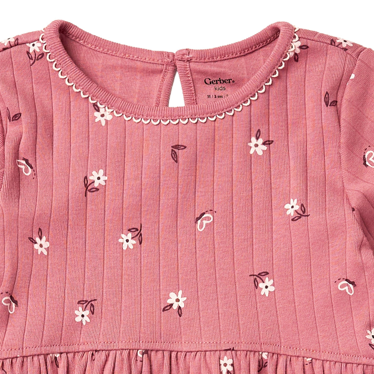 2-Piece Infant & Toddler Girls Rose Dress Set-Gerber Childrenswear Wholesale