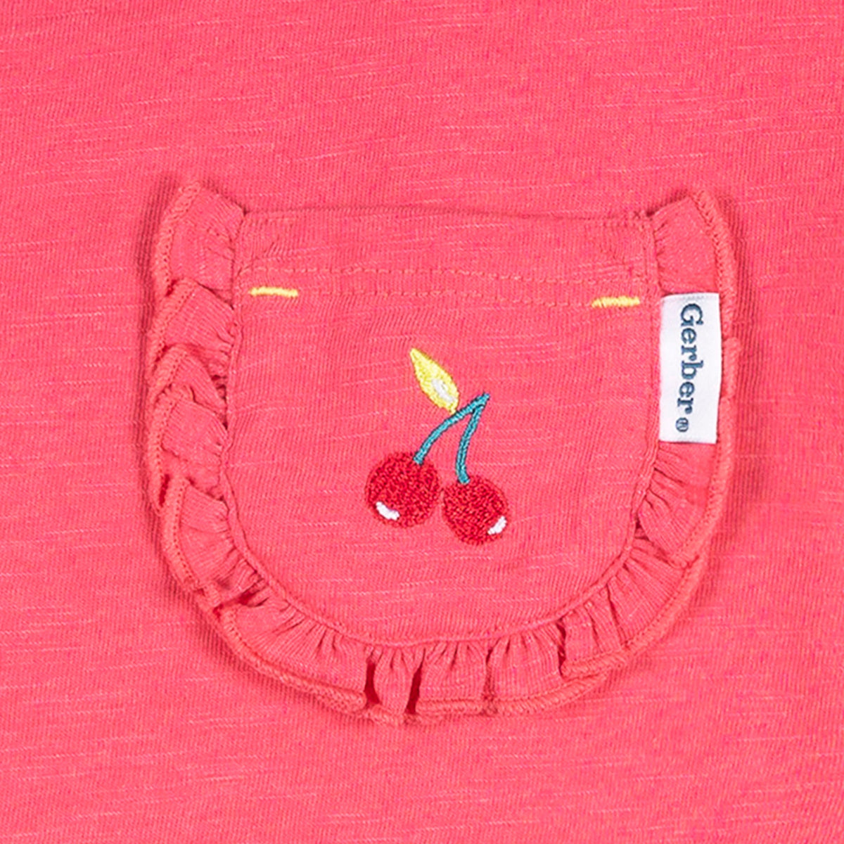 2-Piece Infant & Toddler Girls Rose Pocket Tee and Shorts Set, view 4